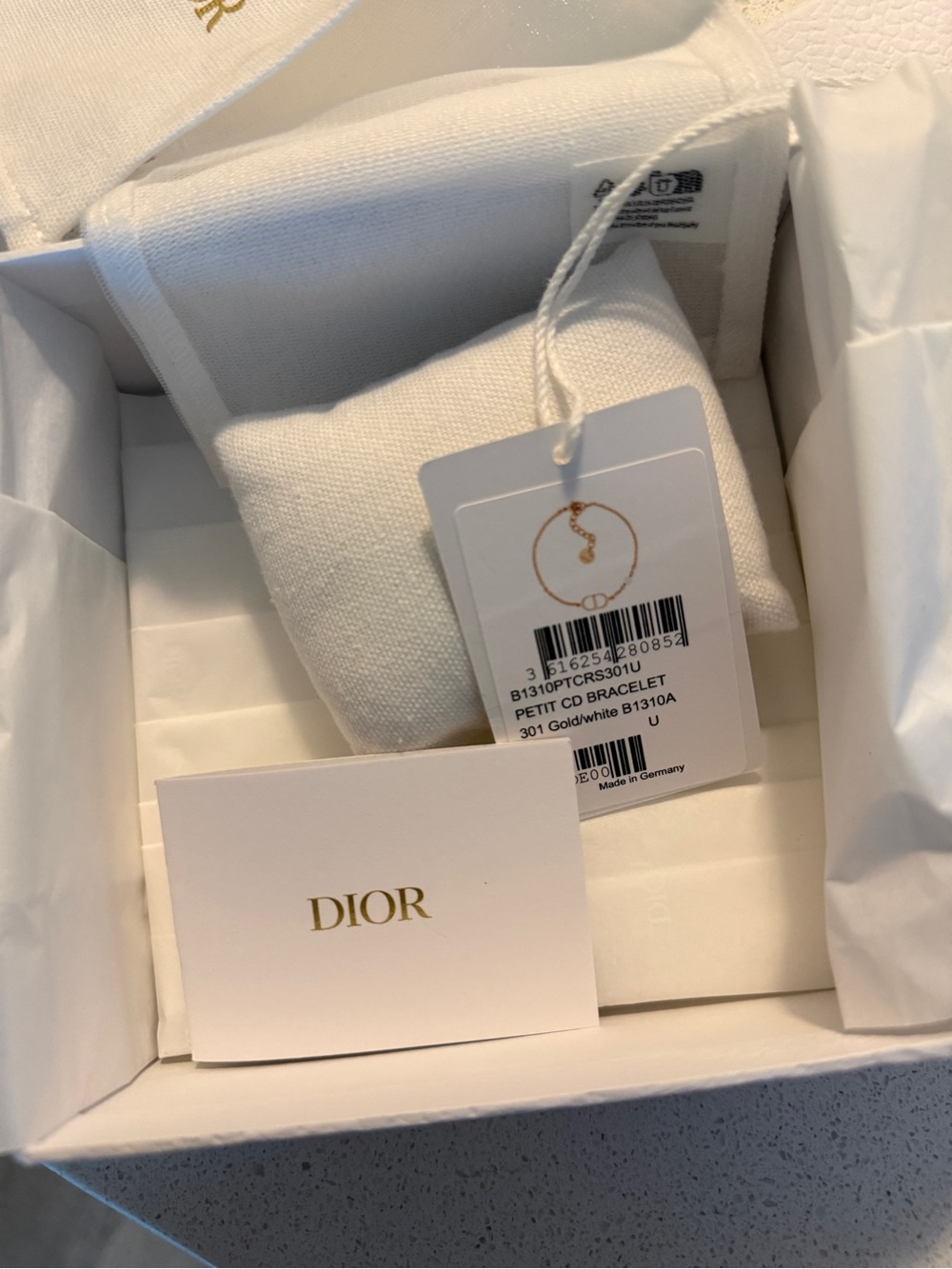 Dior Gold Petite CD Bracelet with Tag - Picture 2 of 3